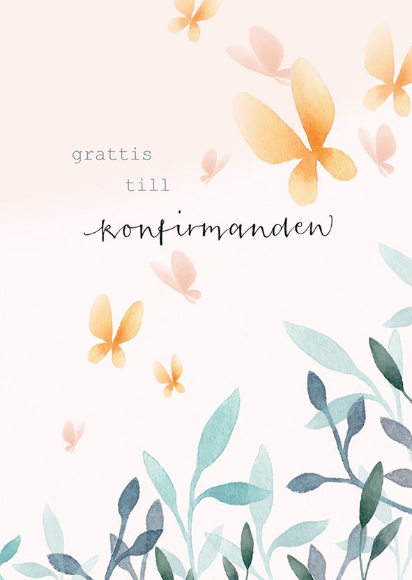 2-osainen kortti Henna Adel - Grattis till konfirmanden