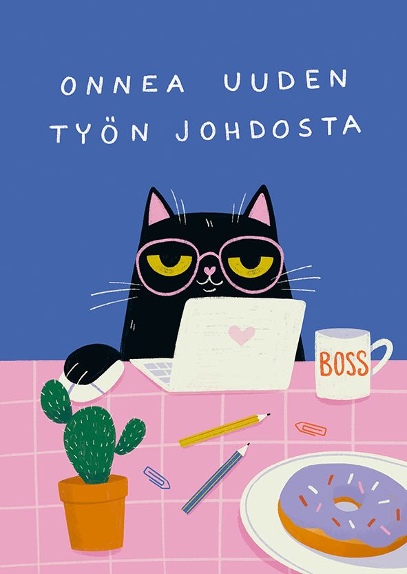 Postikortti Kaisu Sandberg - Onnea uuden työn johdosta