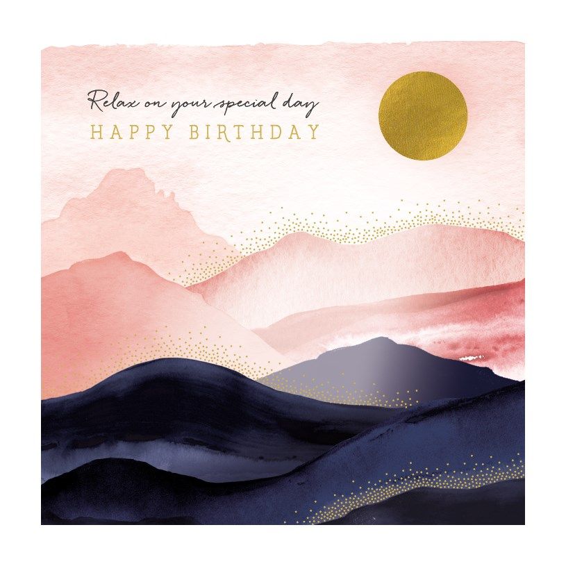2-osainen kortti The Art File - Relax on Your Special Day, Happy birthday