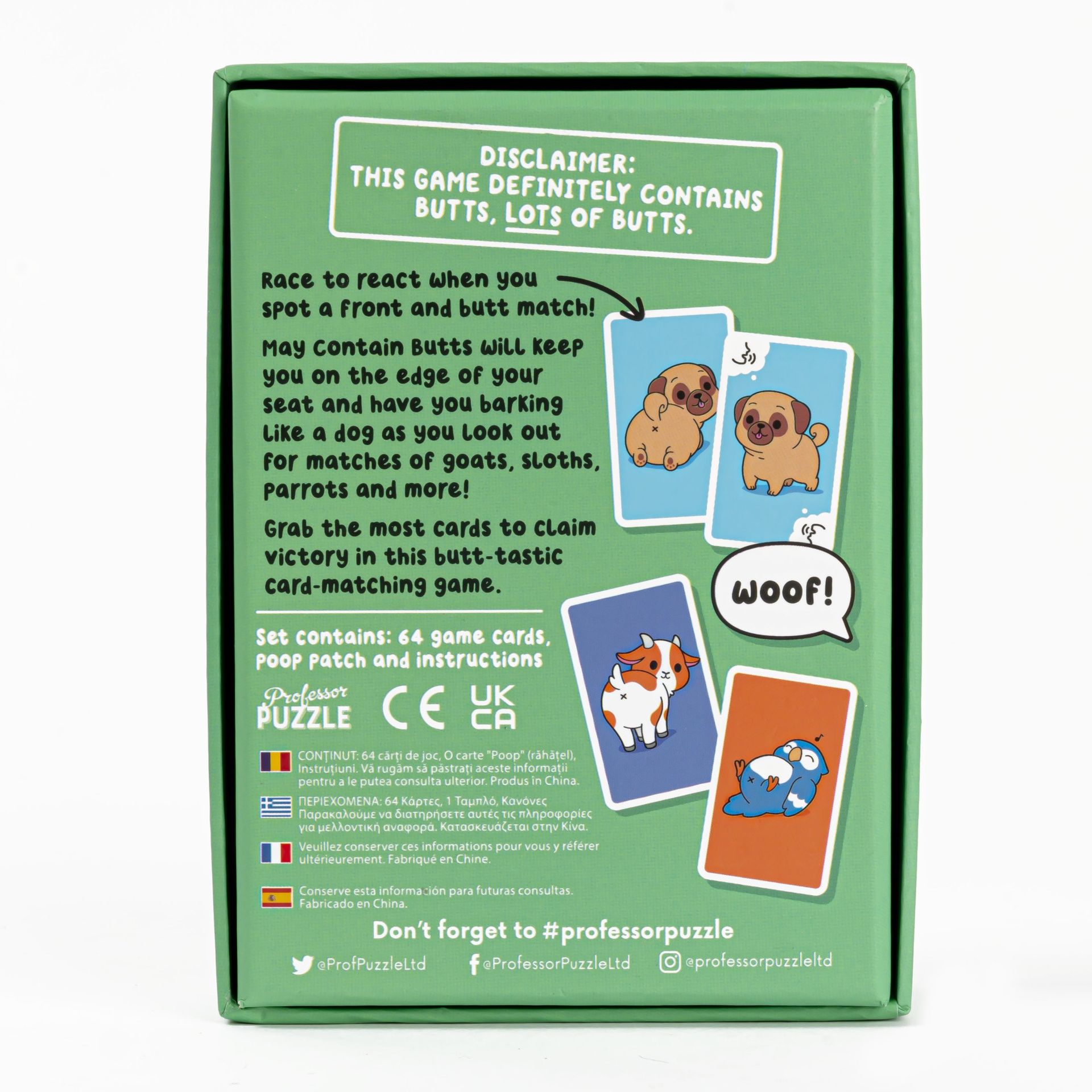 Pelikortit Professor Puzzle - May Contain Butts