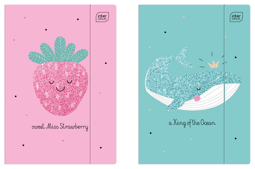 Kansio A4 Interdruk - Glitter lajitelma