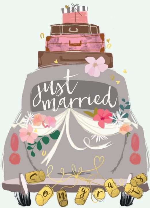 2-osainen kortti Hammond Gower - Just Married