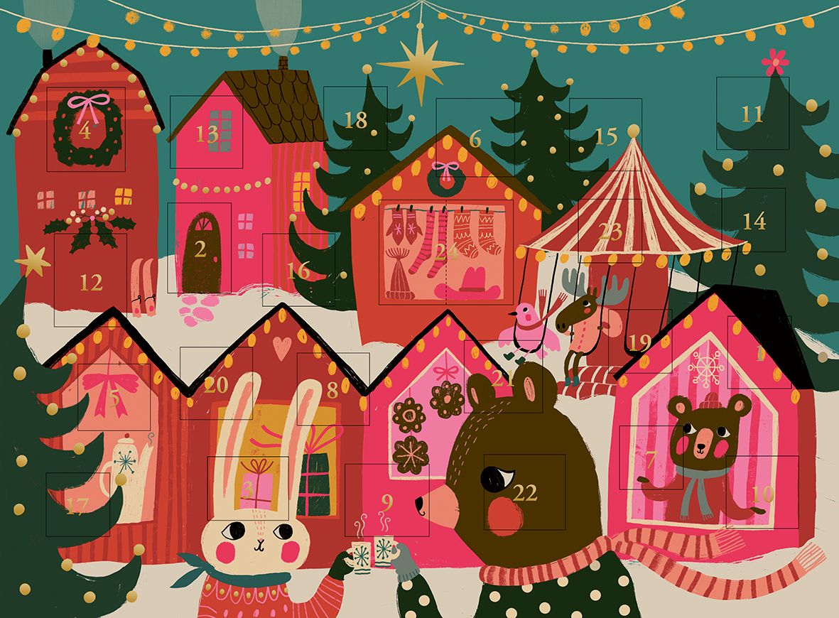 Joulukalenteri A4 Putinki Mallius - Joulumarkkinat