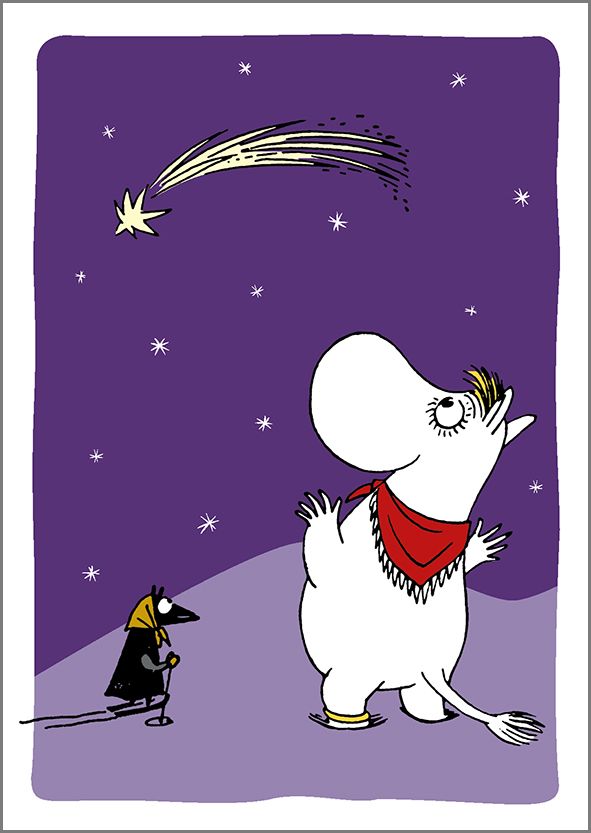 Postikortti joulu Muumi - Tähdenlento