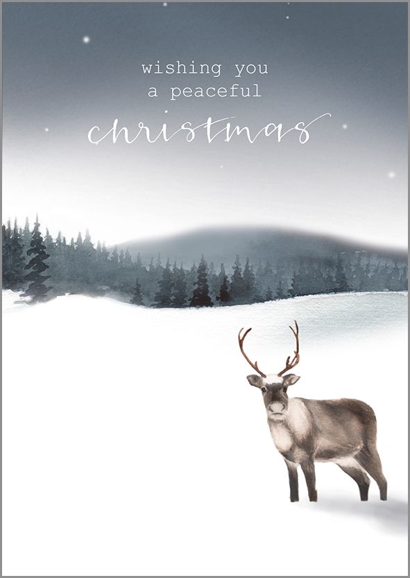 2-osainen kortti joulu Henna Adel - Wishing you a peaceful Christmas