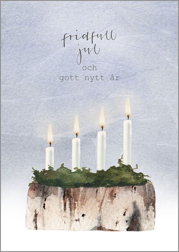 2-osainen kortti joulu Henna Adel - "Fridfull jul och gott nytt år"