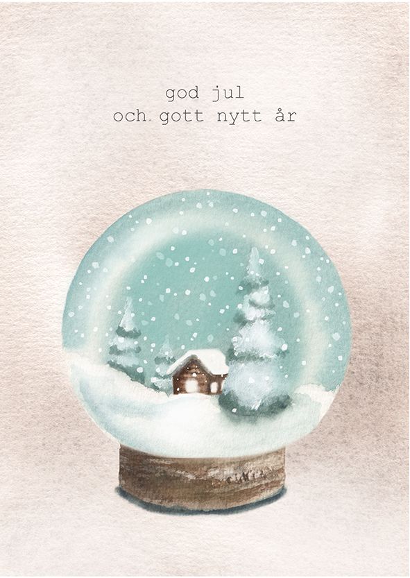 2-osainen kortti joulu Henna Adel - "God jul och gott nytt år"