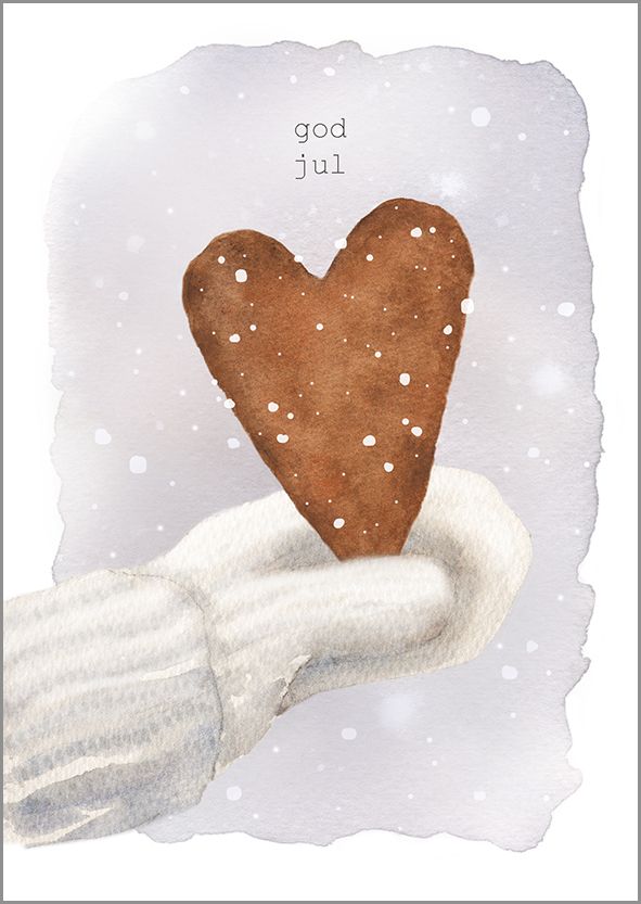 Joulukortti Henna Adel - "God jul" pipari ja lapanen