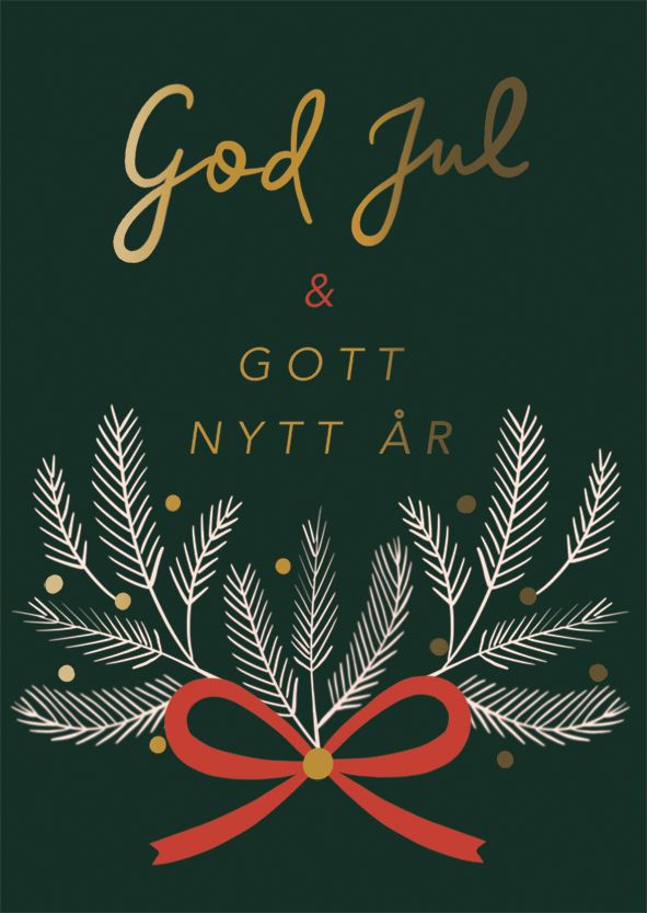 Postikortti joulu Putinki Letters - God jul & Gott nytt år