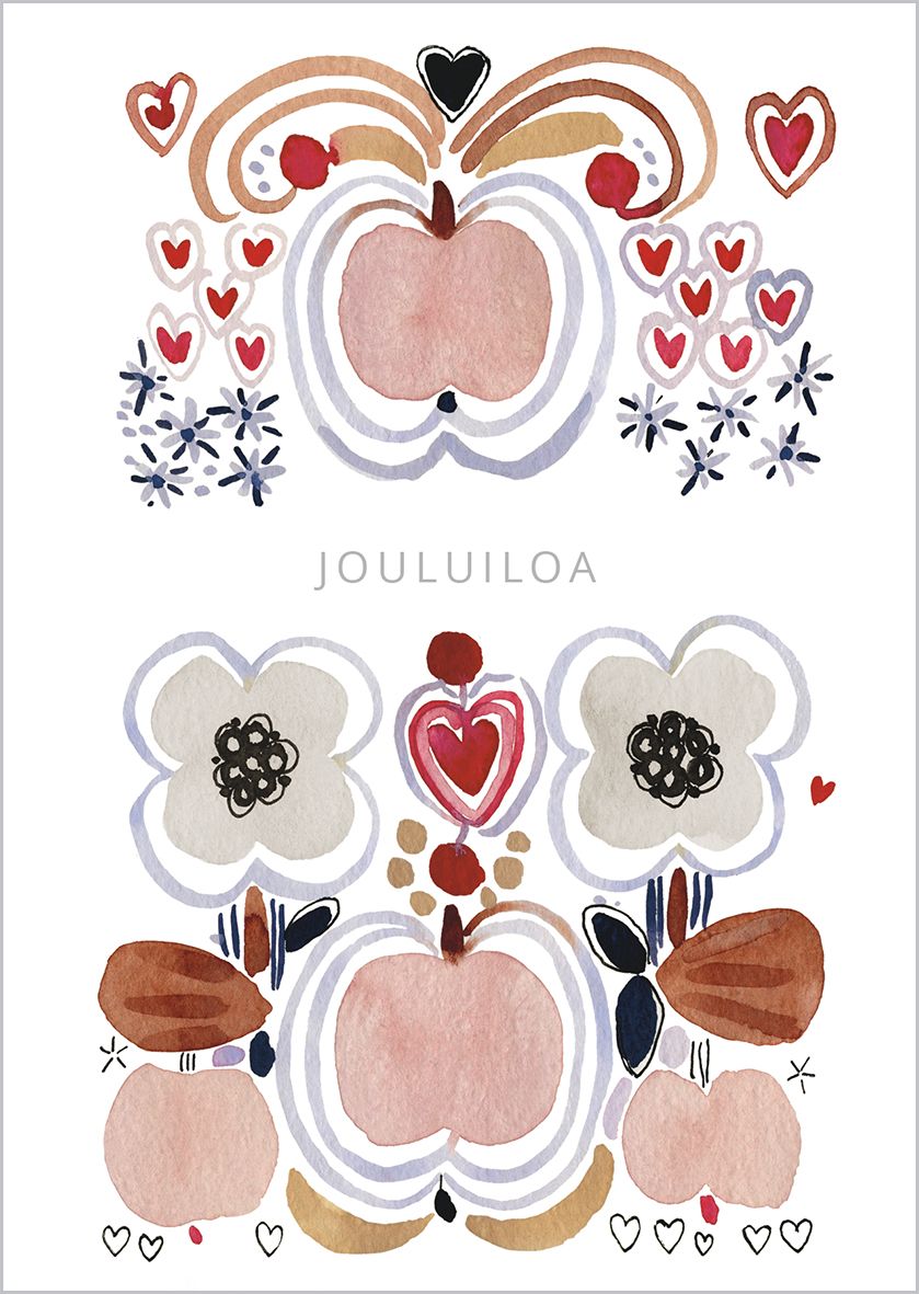 2-osainen kortti joulu Pentik - Talviomena