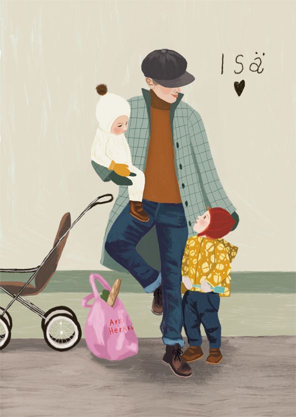 2-osainen kortti Johanna Ilander - isä