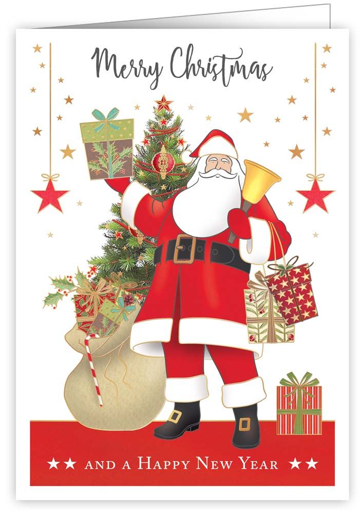 2-osainen kortti joulu Quire - Joulupukki