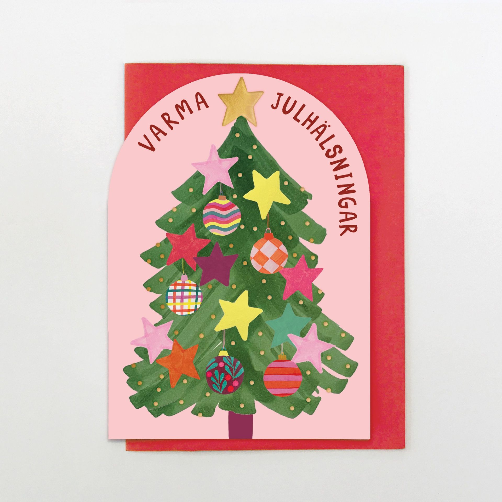 2-osainen joulukortti Stop the Clock - Varma julhälsningar