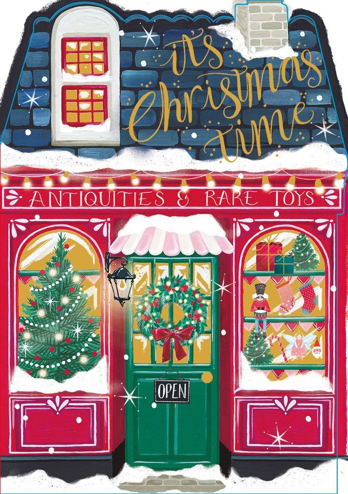 2-osainen joulukortti The Art File - It's Christmas Time, joulukauppa