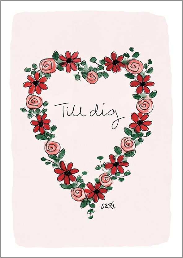 Postikortti SAri's Artwork - Till dig, sydän