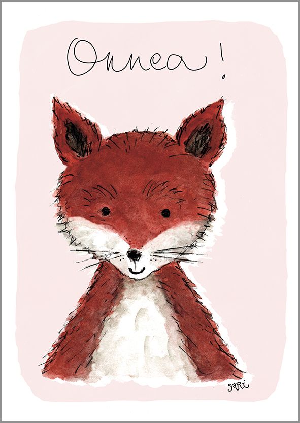 Postikortti Sari's Artwork - Onnea! Kettu