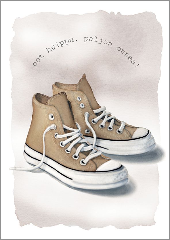 Postikortti Henna Adel - Oot huippu. Paljon onnea! Tennarit