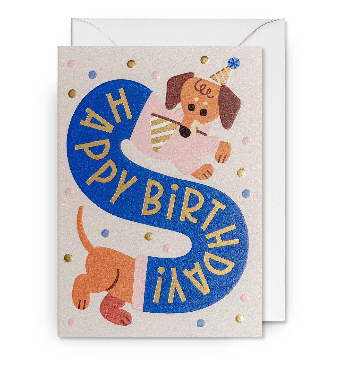 2-osainen kortti Lagom - Happy Birthday Koira