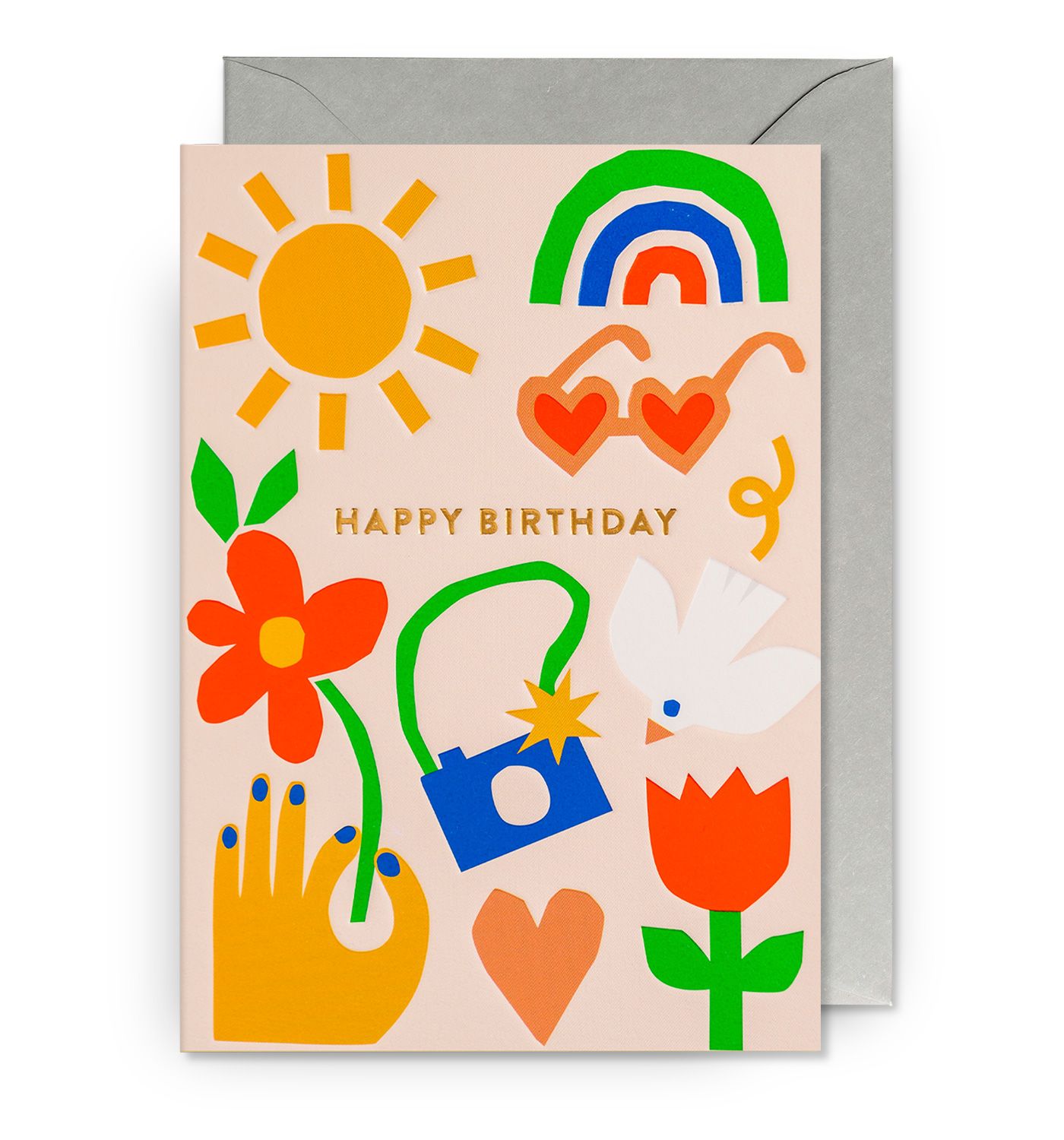 2-osainen kortti Lagom - Happy Birthday Aurinko