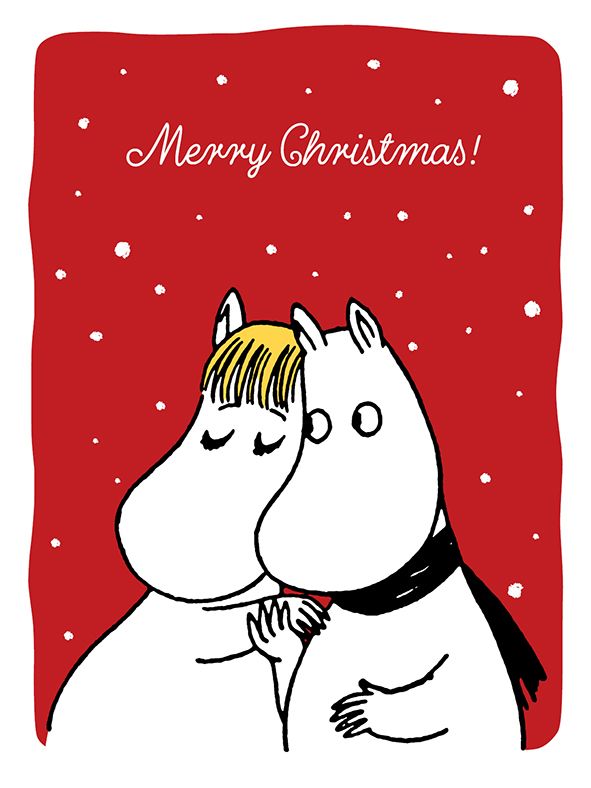2-osainen joulukortti Muumi - Jouluhalaus Merry Christmas!