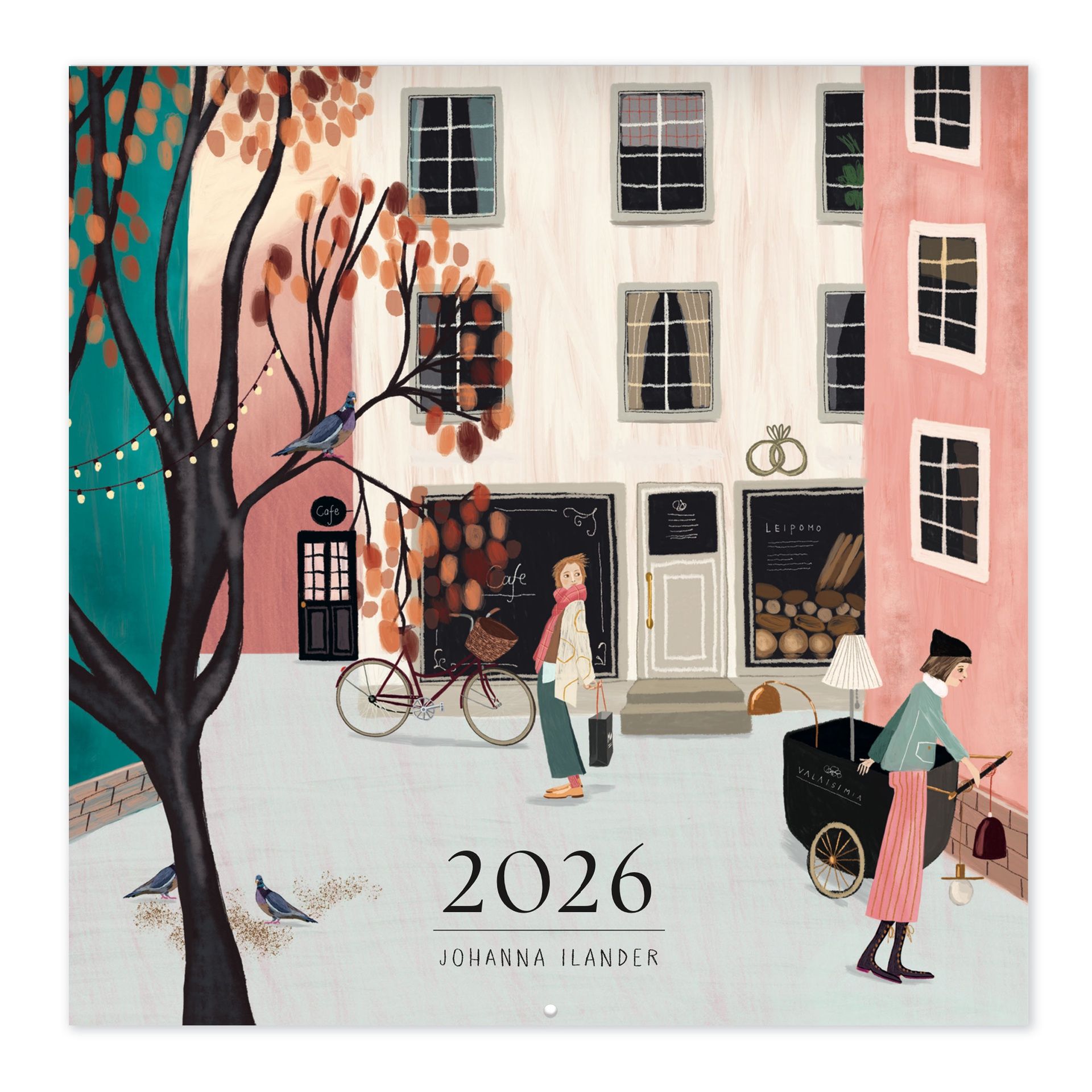 Seinäkalenteri 20x20cm Putinki - Johanna Ilander 2026