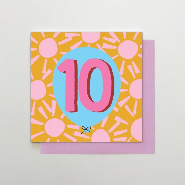 2-osainen kortti Stop the Clock - 10 Girl Balloon