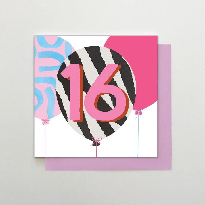 2-osainen kortti Stop the Clock - 16 Girl Balloon