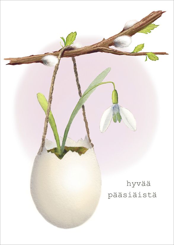 Postikortti Henna Adel - Pajunoksa Hyvää pääsiäistä