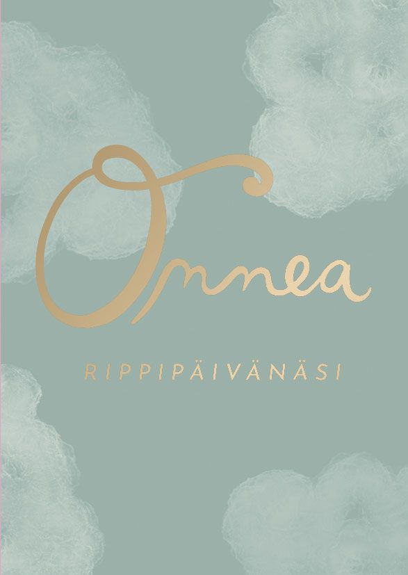 2-osainen rippikortti Putinki Letters - Onnea rippipäivänäsi