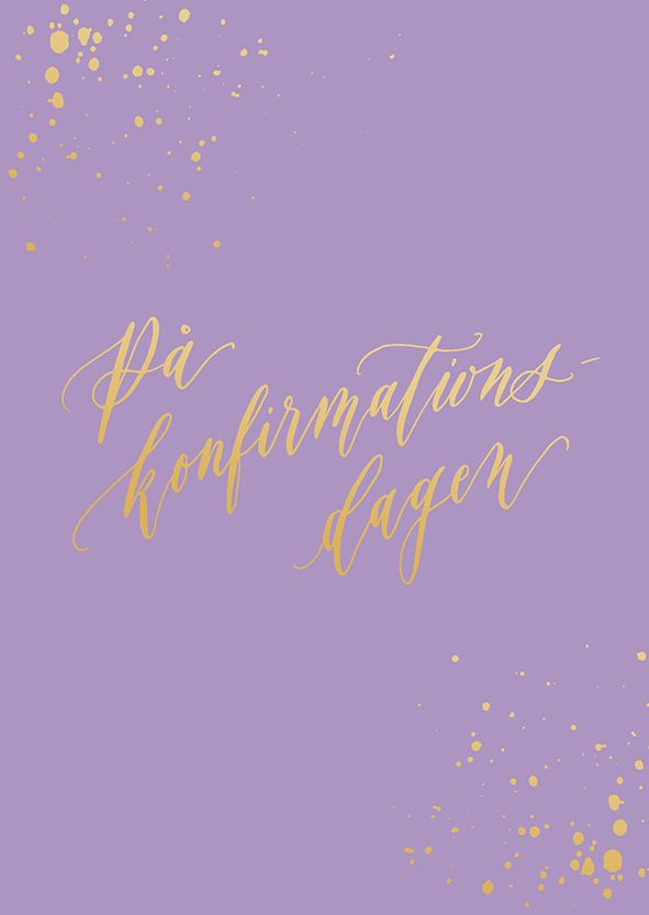 2-osainen kortti Kalligrafiastudio - På konfirmationsdagen