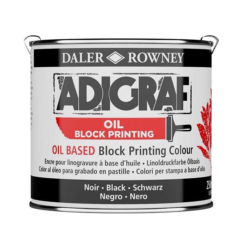 Adigraf Oil Block Printing 250 ml Black, Korvaa 5900002