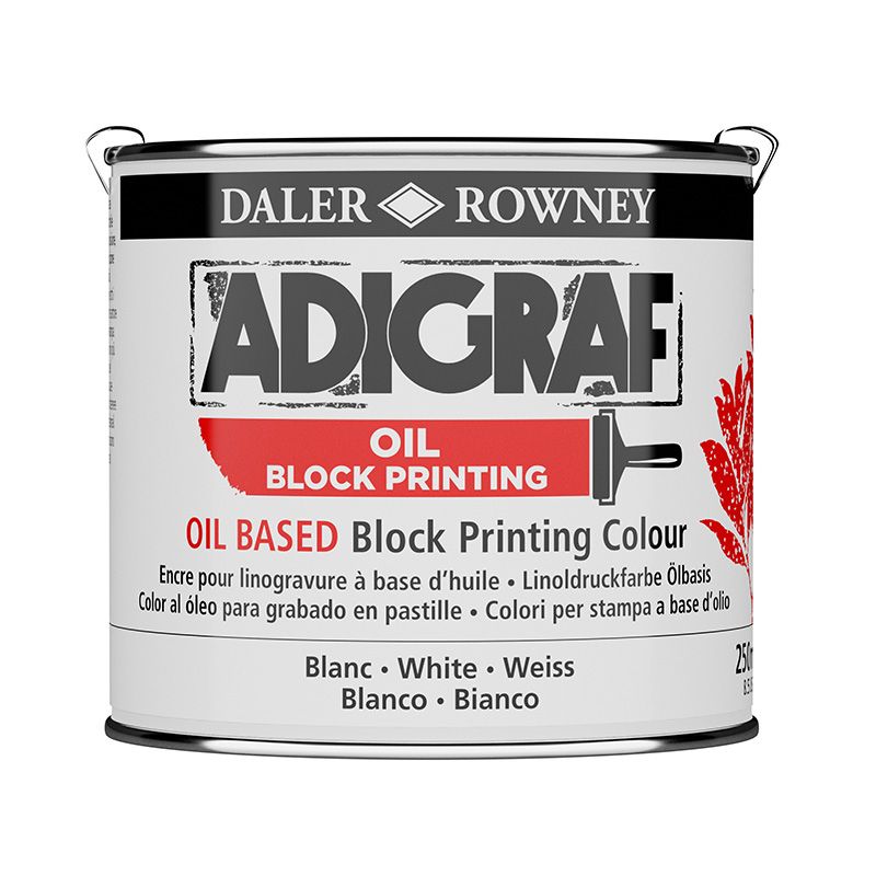 Adigraf Oil Block Printing 250 ml White, Korvaa 5900088