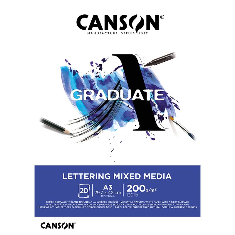 Canson Graduate Lettering Mixed Media A3 200g(20)