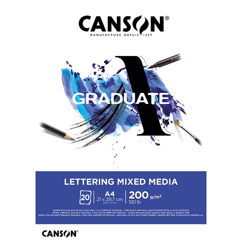 Canson Graduate Lettering Mixed Media A4 200g(20)