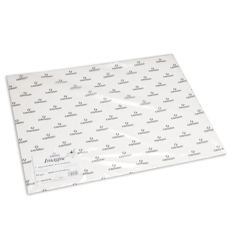 Canson Imagine 200g 50x65cm, akvarelli- ja monitekniikkapaperi