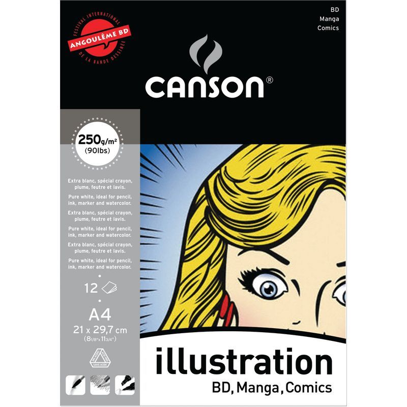Canson Manga Illustration 250g A3 (12L1), sarjakuvalehtiö