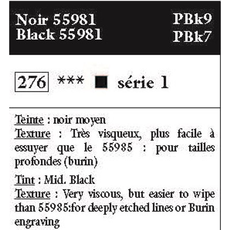 CBN Printing Waterwashable Ink 276 Black 55981 (1), 60ml vesiliukoinen syväpainoväri