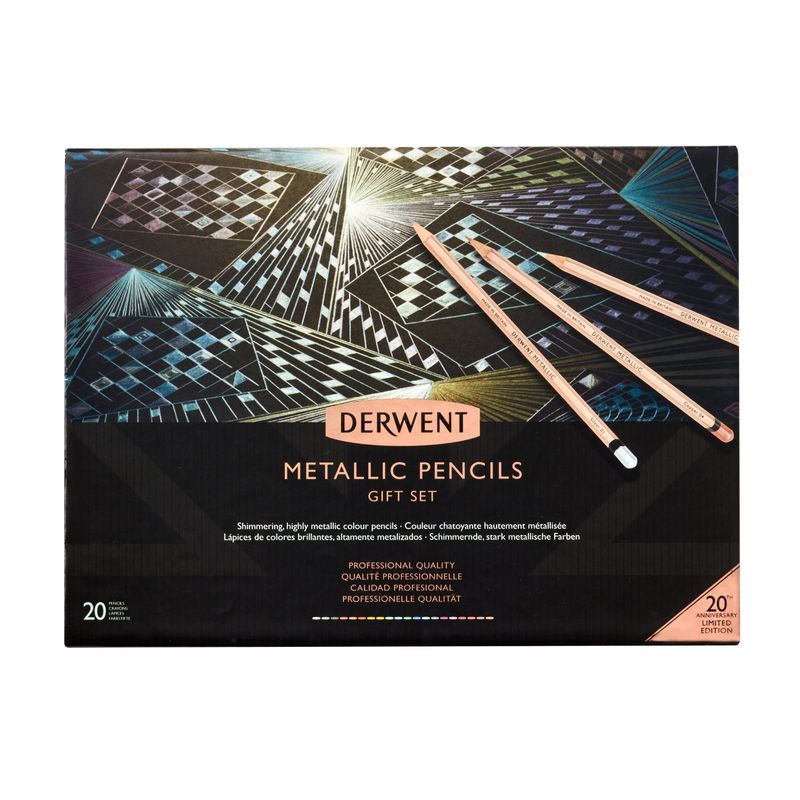 Derwent Metallic puuvärit 20 väriä, 20v. juhlapakkaus