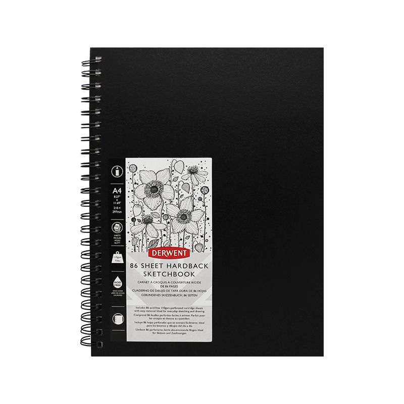 Derwent Sketch Book A4 110g (86), isokierre luonnoskirja