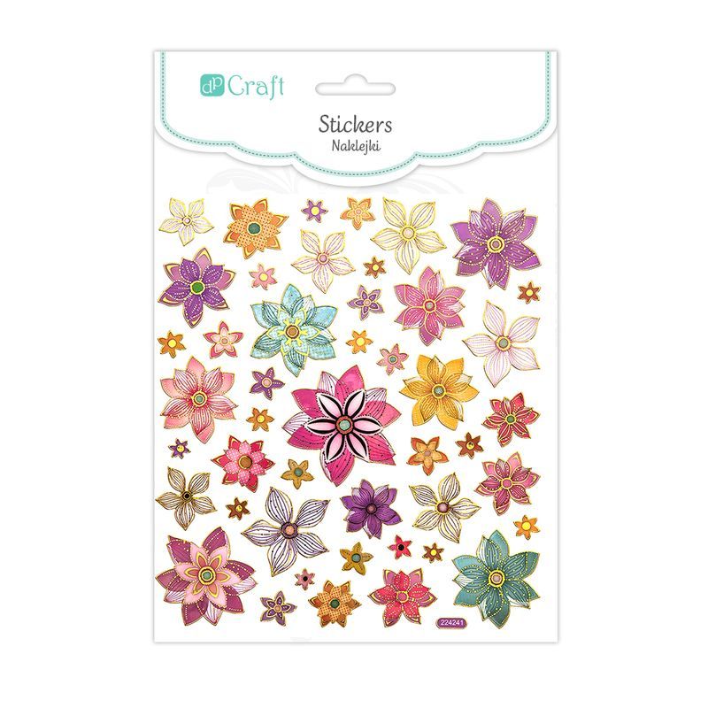 DPC tarra-arkki A5 46kpl Kukat UV-lakka