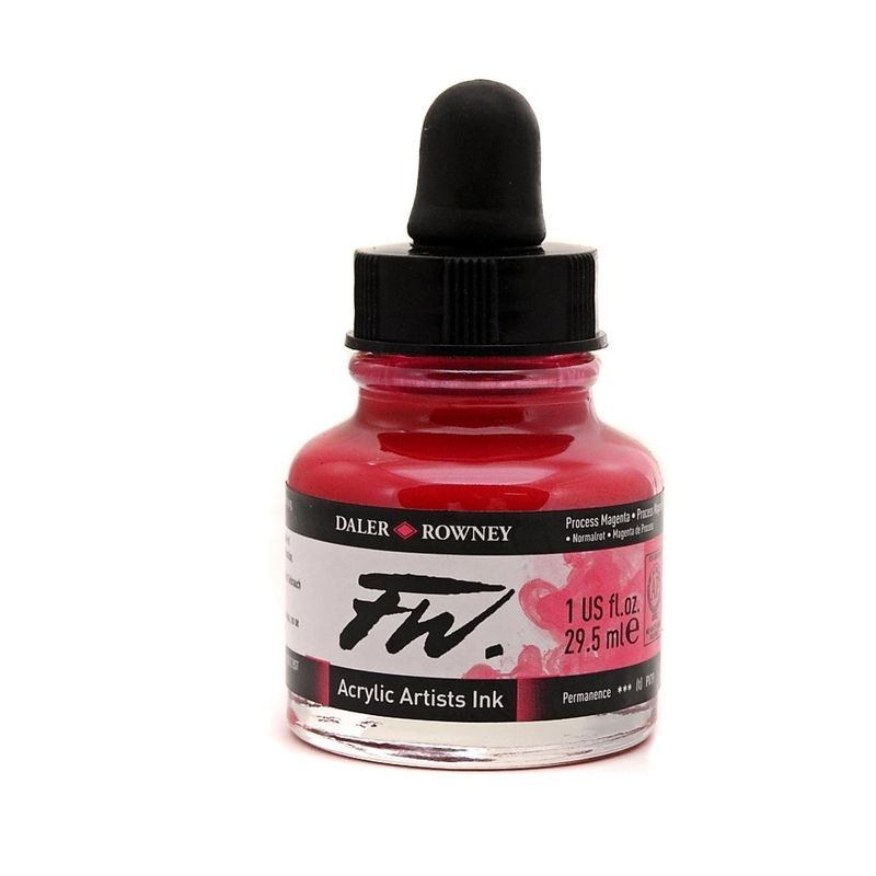 DR FW Acrylic ink 29.5ml 412 Process magenta, Taiteilijatasoinen muste