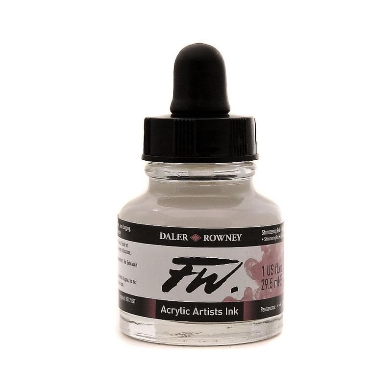 DR FW Acrylic ink 29.5ml 713 Shimmering red, Taiteilijatasoinen muste