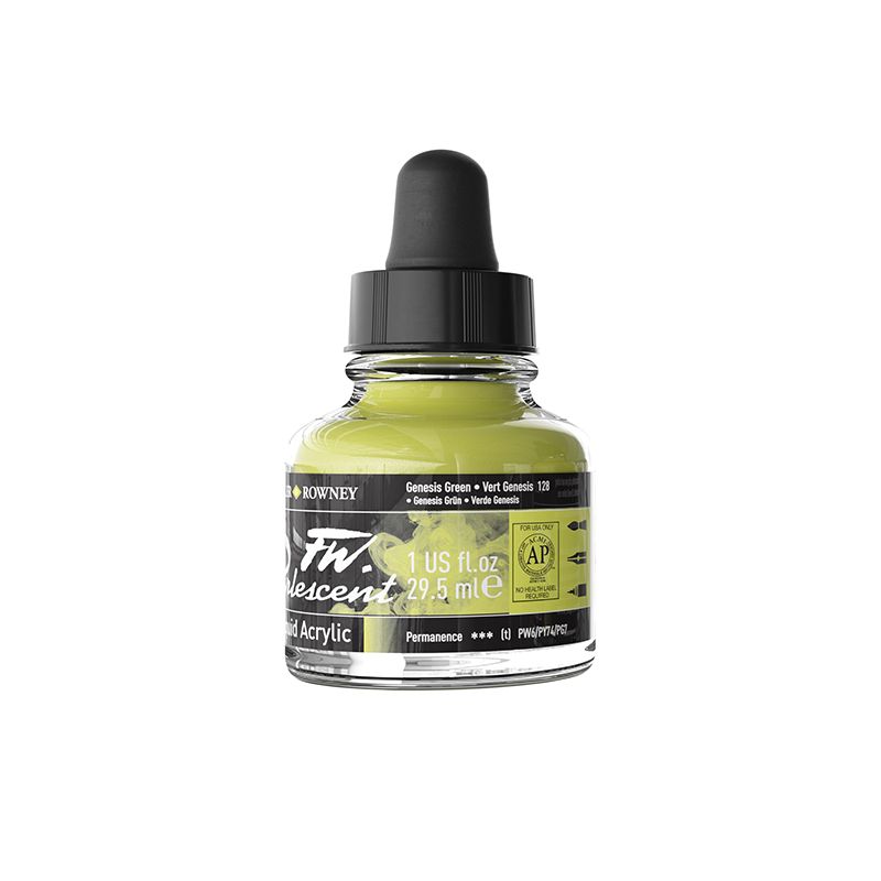 DR FW Ink Pearl 29.5 ml Genesis Green, Taiteilijatasoinen muste