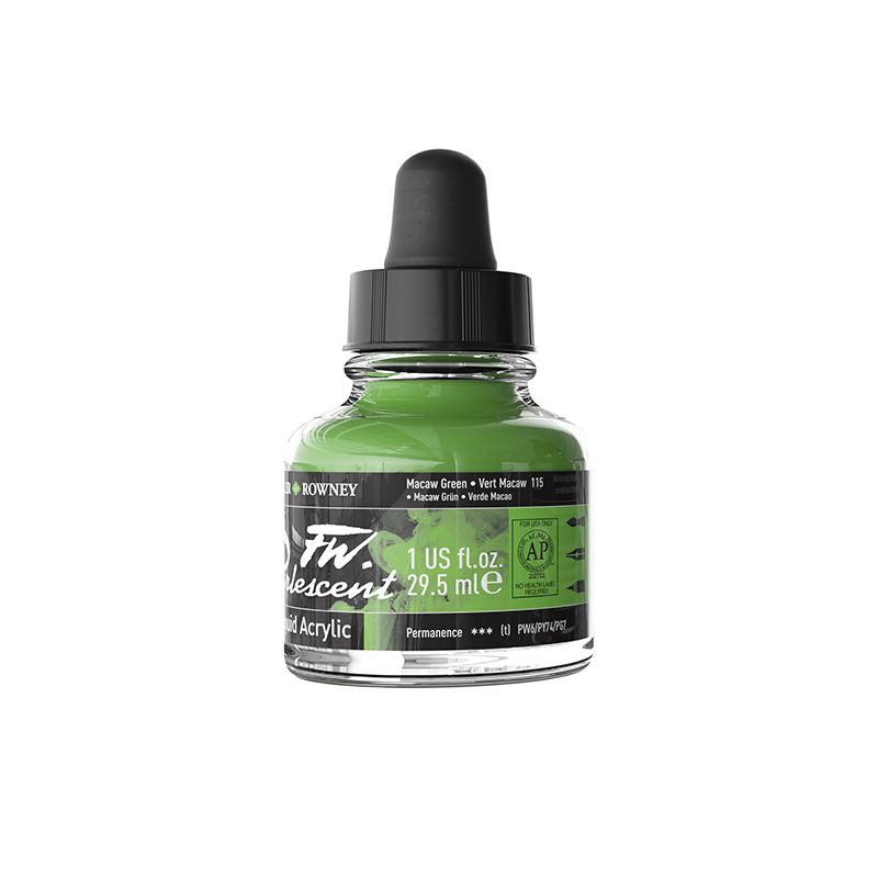 DR FW Ink Pearl 29.5 ml Macaw Green, Taiteilijatasoinen muste