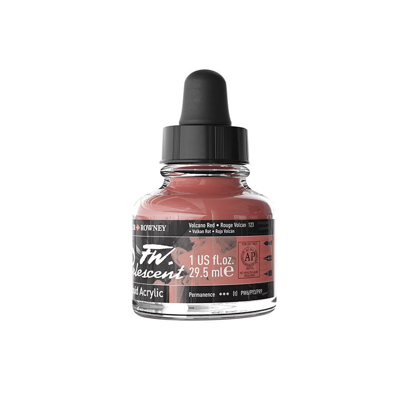 DR FW Ink Pearl 29.5 ml Volcano Red, Taiteilijatasoinen muste