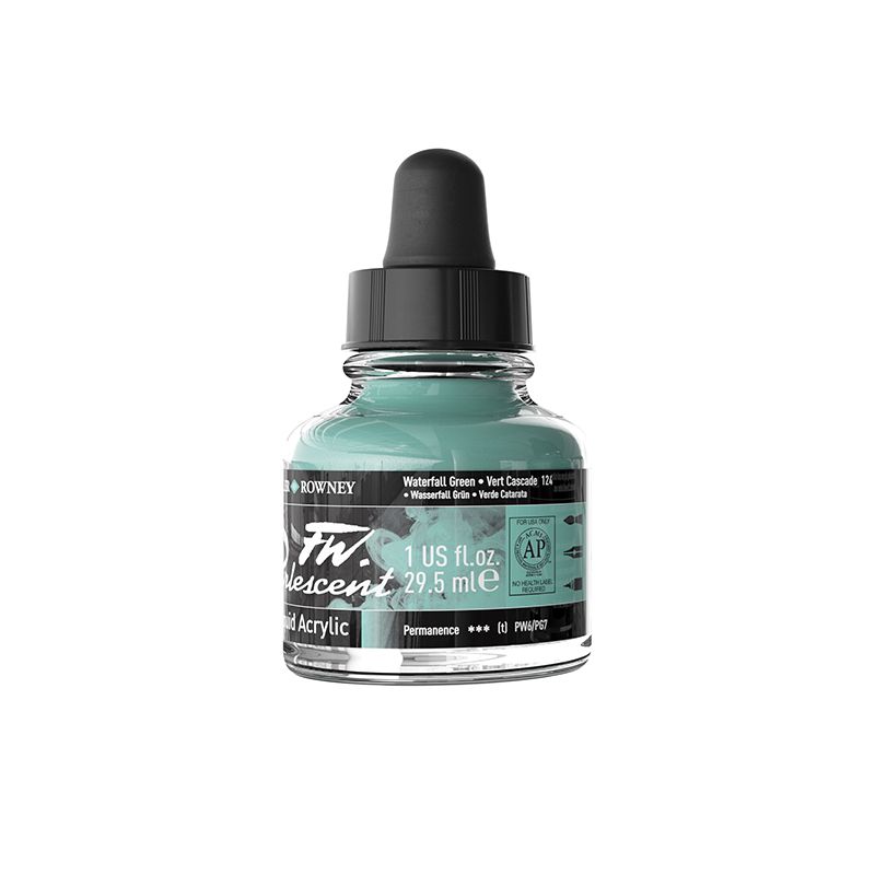 DR FW Ink Pearl 29.5 ml Waterfall Green, Taiteilijatasoinen muste