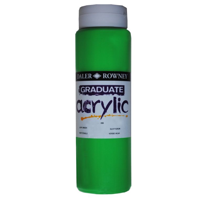 DR Graduate acrylic 500ml 355 Leaf green, 500ml akryyliväri