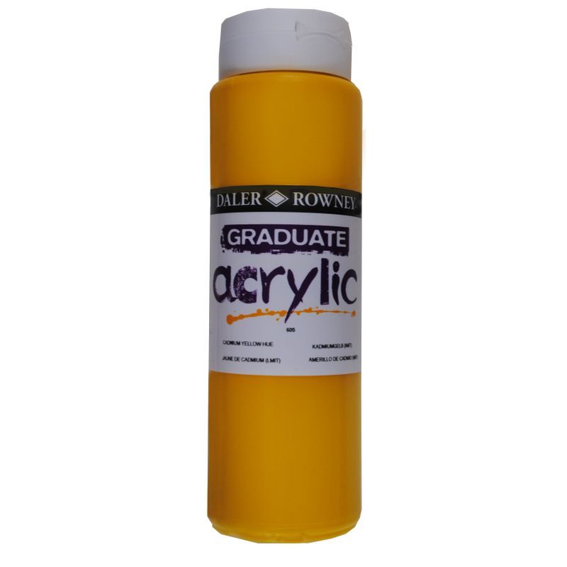 DR Graduate acrylic 500ml 605 Cadmium yellow hue, 500ml akryyliväri