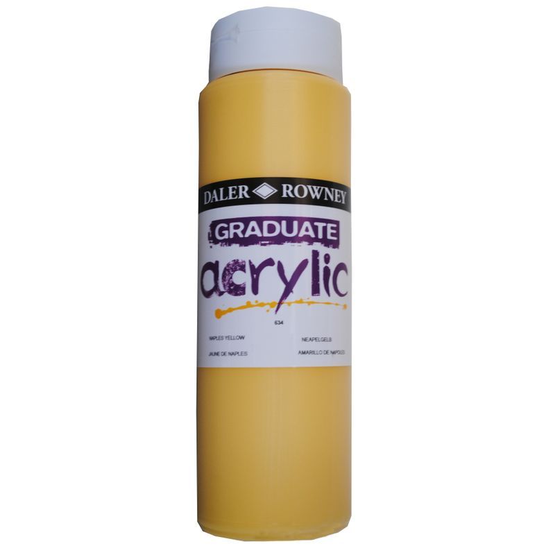 DR Graduate acrylic 500ml 634 Naples yellow, 500ml akryyliväri