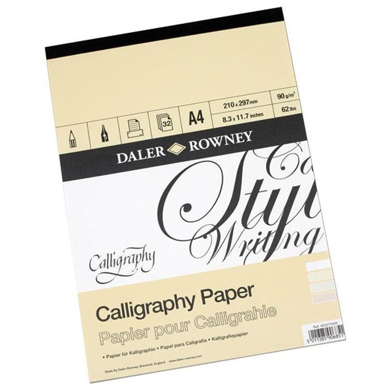 DR Kalligrafialehtiö 90g A4 (30), 30 sivua, kalligrafiatyöskentelyyn